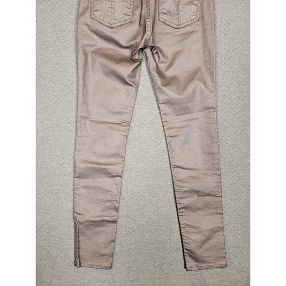 Rag & Bone Rose Metallic Coated Stretch Legging Skinny Jeans Tag 27 Fits 28x27 - Picture 6 of 16